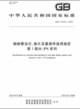 鋼制管法蘭、墊片及緊固件選用規(guī)定 第1部分：PN系列國標(biāo)/T 43079.1-2023